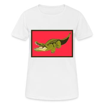 alligator - T-shirt respirant Femme - blanc - Devant - AI Model Female 172 dark (172cm)