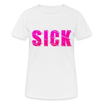 Conception malade - T-shirt respirant Femme - blanc - Devant - AI Model Female 172 dark (172cm)