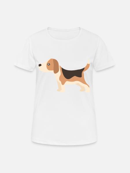 beagle - Frauen T-Shirt atmungsaktiv - Weiß