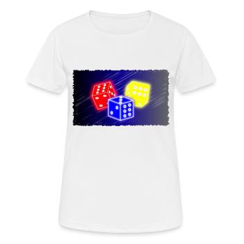 Lancer des dés - T-shirt respirant Femme - blanc - Devant - AI Model Female 172 dark (172cm)