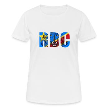DRC, Demokratische Republik Kongo - Frauen T-Shirt atmungsaktiv - Weiß - Vorne - AI Model Female 172 dark (172cm)