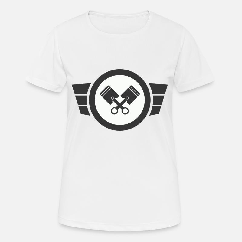 Two-stroke love - Simson Retro Logo Design - Women's Breathable T-Shirt - white