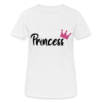 Princesse, princesse - T-shirt respirant Femme - blanc - Devant - AI Model Female 172 dark (172cm)