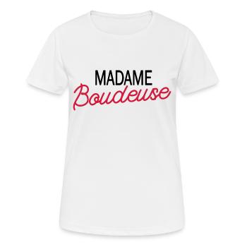 madame boudeuse - T-shirt respirant Femme - blanc - Devant - AI Model Female 172 dark (172cm)