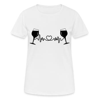 Weingläser Cardio - Frauen T-Shirt atmungsaktiv - Weiß - Vorne - AI Model Female 172 dark (172cm)