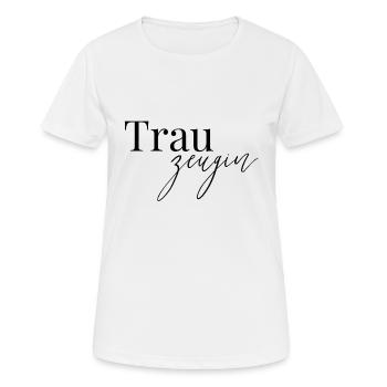 Trauzeugin - Frauen T-Shirt atmungsaktiv - Weiß - Vorne - AI Model Female 172 dark (172cm)