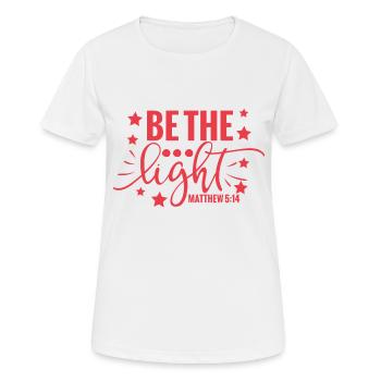 Soyez le Matthieu lumière - T-shirt respirant Femme - blanc - Devant - AI Model Female 172 dark (172cm)