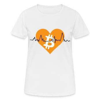Impulsion Bitcoin - T-shirt respirant Femme - blanc - Devant - AI Model Female 172 dark (172cm)