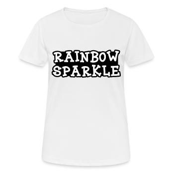 Étincelle d’arc-en-ciel - T-shirt respirant Femme - blanc - Devant - AI Model Female 172 dark (172cm)