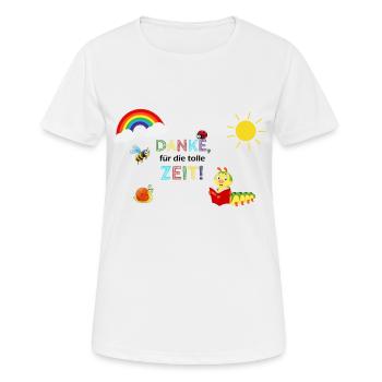Kindergarten Verabschiedung Schulkind Einschulung - Frauen T-Shirt atmungsaktiv - Weiß - Vorne - AI Model Female 172 dark (172cm)