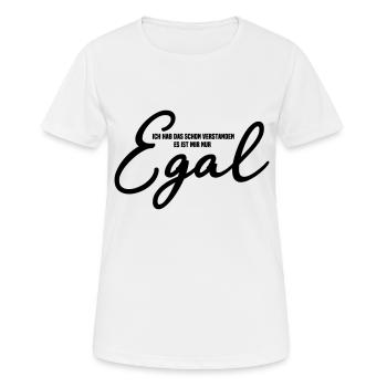Egal - Frauen T-Shirt atmungsaktiv - Weiß - Vorne - AI Model Female 172 dark (172cm)