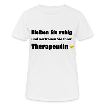 Therapeutin mit Durchblick - Frauen T-Shirt atmungsaktiv - Weiß - Vorne - AI Model Female 172 dark (172cm)