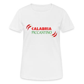 Kalabrien Piccantino, Chilischote, Geschenkidee - Frauen T-Shirt atmungsaktiv - Weiß - Vorne - AI Model Female 172 dark (172cm)