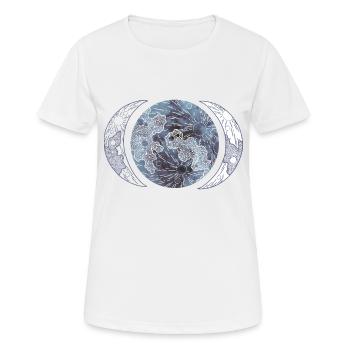 Phases de la lune - T-shirt respirant Femme - blanc - Devant - AI Model Female 172 dark (172cm)