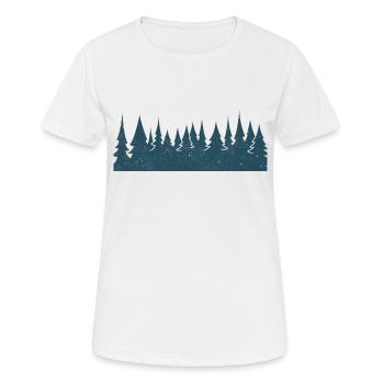 T-Shirt Forêt Paysage forêt arbres horizontal - T-shirt respirant Femme - blanc - Devant - AI Model Female 172 dark (172cm)