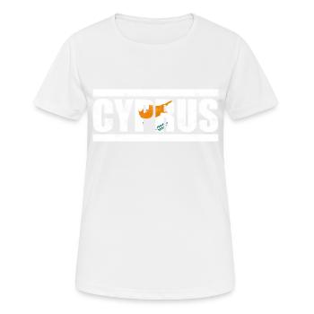 Zypern - Frauen T-Shirt atmungsaktiv - Weiß - Vorne - AI Model Female 172 dark (172cm)