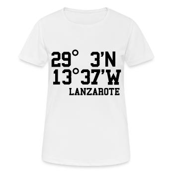 Lanzarote Kanaren Kanarische Inseln Urlaub - Frauen T-Shirt atmungsaktiv - Weiß - Vorne - AI Model Female 172 dark (172cm)