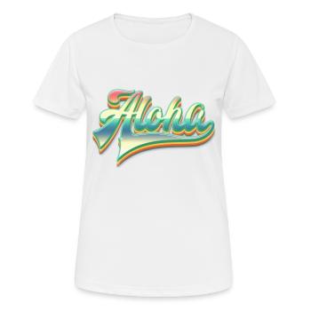 Aloha Fun Cadeau - T-shirt respirant Femme - blanc - Devant - AI Model Female 172 dark (172cm)