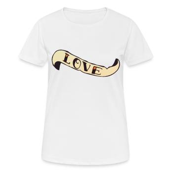 banderole love old school tattoo - T-shirt respirant Femme - blanc - Devant - AI Model Female 172 dark (172cm)