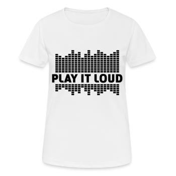 Music Equalizer LED Lichter Rhythmus tanzen Stereo - Frauen T-Shirt atmungsaktiv - Weiß - Vorne - AI Model Female 172 dark (172cm)