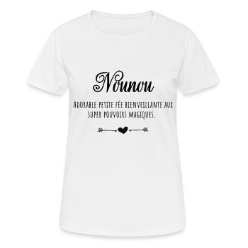 Nounou adorable fée - T-shirt respirant Femme - blanc - Devant - AI Model Female 172 dark (172cm)