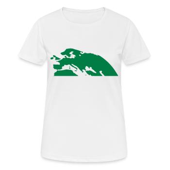 Europe Afrique Asie - T-shirt respirant Femme - blanc - Devant - AI Model Female 172 dark (172cm)