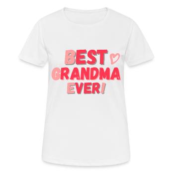 Meilleure grand-mère de tous les temps! rose rouge rose - T-shirt respirant Femme - blanc - Devant - AI Model Female 172 dark (172cm)
