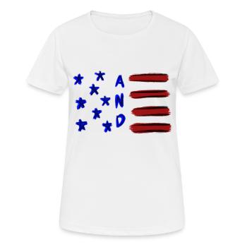 Flag Of Usa - Women's Breathable T-Shirt - white - Front - AI Model Female 172 dark (172cm)