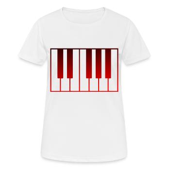 Musikinstrument - Klavier - Frauen T-Shirt atmungsaktiv - Weiß - Vorne - AI Model Female 172 dark (172cm)