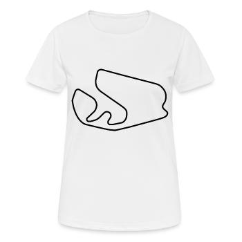 Circuit du Brésil - T-shirt respirant Femme - blanc - Devant - AI Model Female 172 dark (172cm)