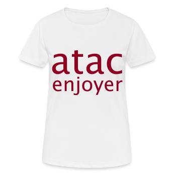 atac enjoyer - Women's Breathable T-Shirt - white - Front - AI Model Female 172 dark (172cm)