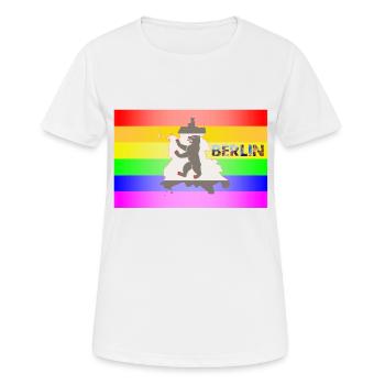 CSD Berlin Gay Pride - T-shirt respirant Femme - blanc - Devant - AI Model Female 172 dark (172cm)