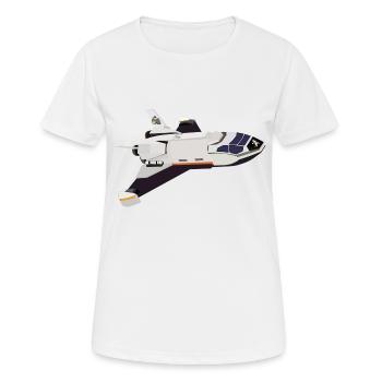 Space Shuttle Flug - Frauen T-Shirt atmungsaktiv - Weiß - Vorne - AI Model Female 172 dark (172cm)