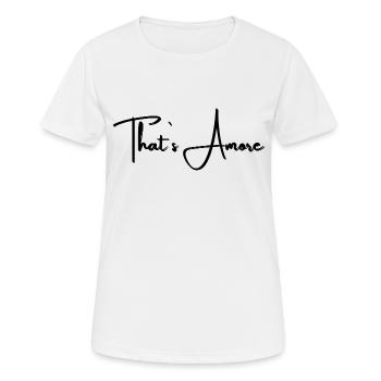 That's Amore - Women's Breathable T-Shirt - white - Front - AI Model Female 172 dark (172cm)