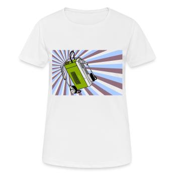 Walkman, retro, nerd, vintage, old school - Frauen T-Shirt atmungsaktiv - Weiß - Vorne - AI Model Female 172 dark (172cm)