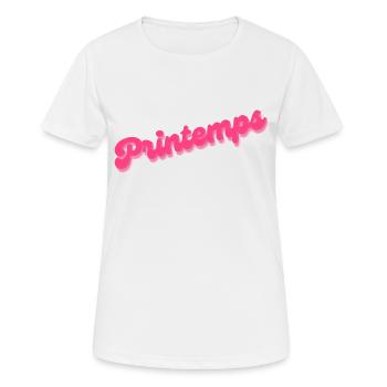 printemps - T-shirt respirant Femme - blanc - Devant - AI Model Female 172 dark (172cm)