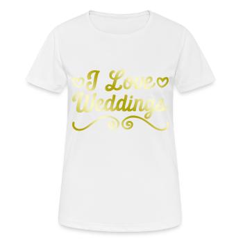 J’adore le mariage - T-shirt respirant Femme - blanc - Devant - AI Model Female 172 dark (172cm)