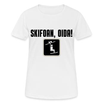 Skifoan, Oida - Frauen T-Shirt atmungsaktiv - Weiß - Vorne - AI Model Female 172 dark (172cm)
