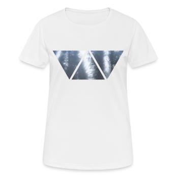 Forest Fog Triangle Photo Winter Gift Snow - Women's Breathable T-Shirt - white - Front - AI Model Female 172 dark (172cm)