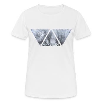Forest Fog Triangle Photo Winter Snow Gift - Women's Breathable T-Shirt - white - Front - AI Model Female 172 dark (172cm)