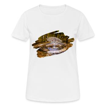 Wassertropfen - Frauen T-Shirt atmungsaktiv - Weiß - Vorne - AI Model Female 172 dark (172cm)