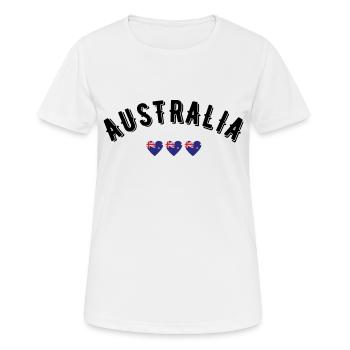 Australien - Frauen T-Shirt atmungsaktiv - Weiß - Vorne - AI Model Female 172 dark (172cm)