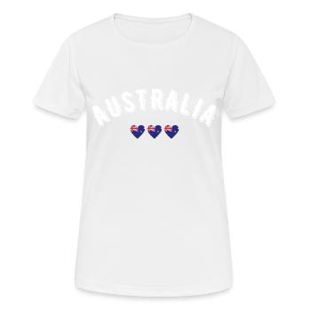 Australien - Frauen T-Shirt atmungsaktiv - Weiß - Vorne - AI Model Female 172 dark (172cm)