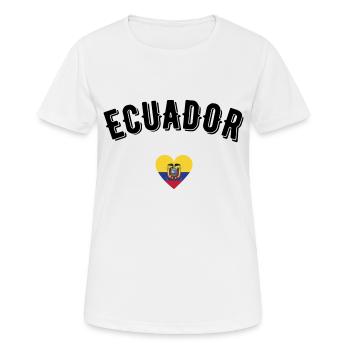 Ecuador - Frauen T-Shirt atmungsaktiv - Weiß - Vorne - AI Model Female 172 dark (172cm)