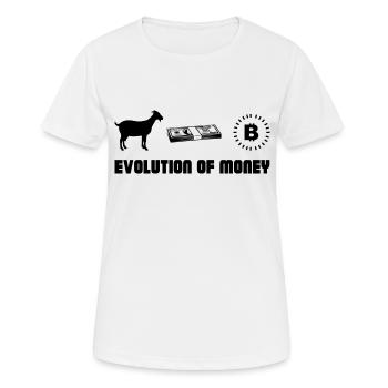 Bitcoin Trading Crypto Stocks - T-shirt respirant Femme - blanc - Devant - AI Model Female 172 dark (172cm)