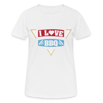 J’ADORE LE BARBECUE BARBECUE - T-shirt respirant Femme - blanc - Devant - AI Model Female 172 dark (172cm)