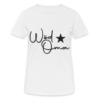 Wöd Oma - Frauen T-Shirt atmungsaktiv - Weiß - Vorne - AI Model Female 172 dark (172cm)