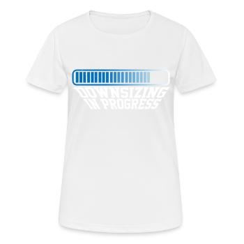 Réduction des effectifs en cours 21 - T-shirt respirant Femme - blanc - Devant - AI Model Female 172 dark (172cm)