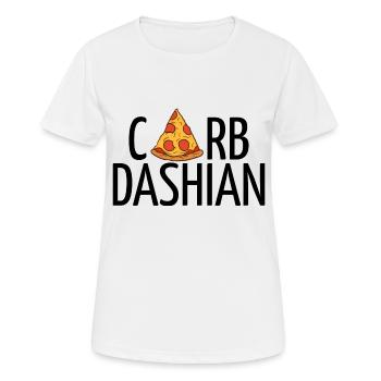 Carbdashian (texte noir) - T-shirt respirant Femme - blanc - Devant - AI Model Female 172 dark (172cm)