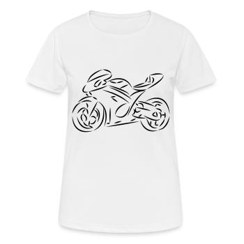 Superbike - Moto - T-shirt respirant Femme - blanc - Devant - AI Model Female 172 dark (172cm)